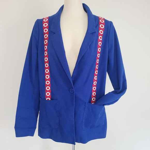 Refashioned Vintage Faux Suspender Blazer (M/L) - Picture 6 of 7
